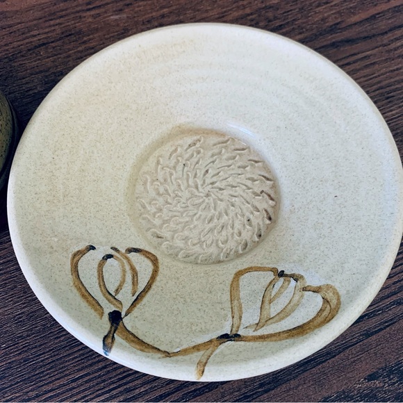 Vintage Handmade Pottery Saucer & Cup - Picture 4 of 7